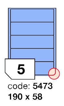 Samolepící etikety Rayfilm Office 190x58 mm 300 archů, matně modrá, R0123.5473D