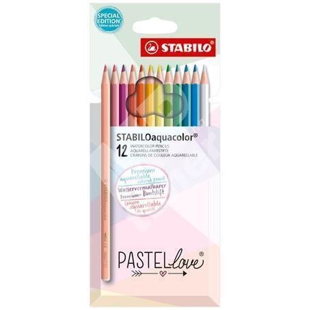 Sada akvarelových pastelek Stabilo Aquacolor Pastellove, 12 pastelových barev 1