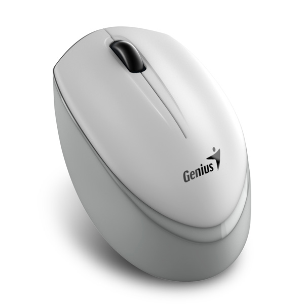 Myš Genius NX-7009, 1200DPI, 2.4 [GHz], optická, 3tl., bezdrátová, bílo-šedá