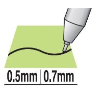 Pentel Fiesta AX125, mikrotužka, černá 0,5mm 6 (5)