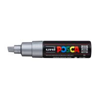 Akrylový popisovač Uni Posca PC-8K, 8 mm, stříbrný Akrylový popisovač Uni Posca PC-8K, 8 mm, stříbrný