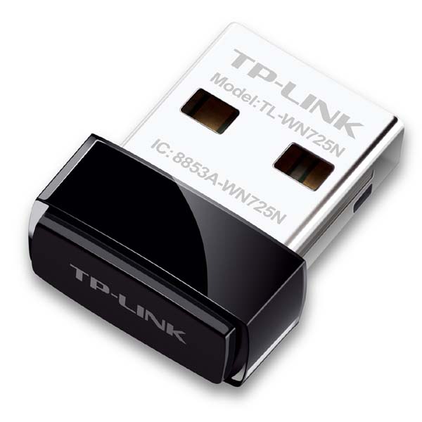 TP-Link TL-WN725N, mini USB adapter, Wireless 2,4Ghz, 150Mbps, (18.6 x 15 x 7.1mm)