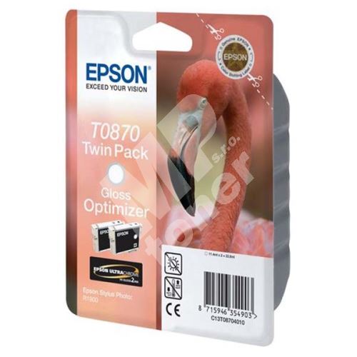 Cartridge Epson C13T08704010, glossy optimizer, originál 1