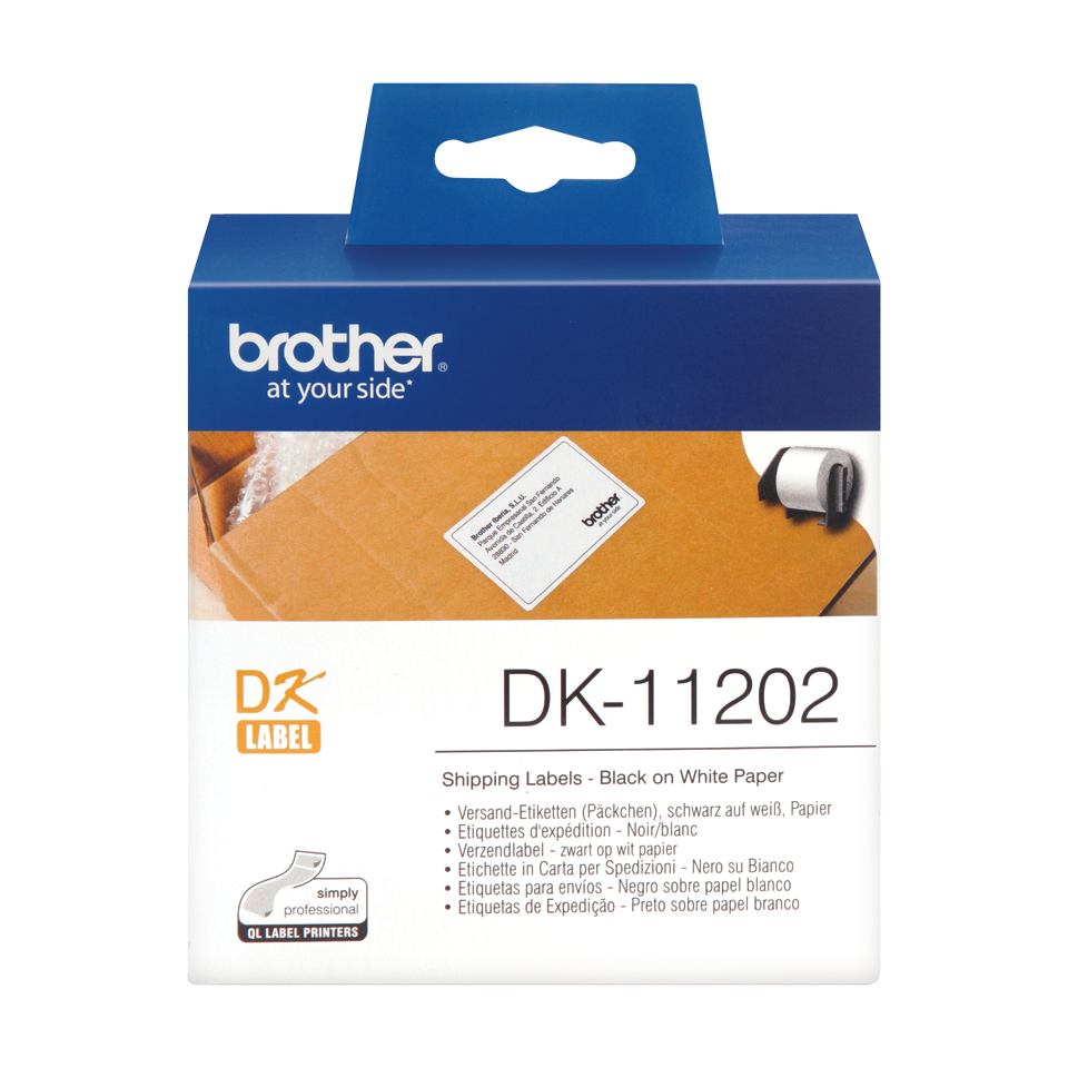 Papírové štítky Brother DK11202, 62mm x 100mm, bílá, 300 ks, pro tiskárny řady QL