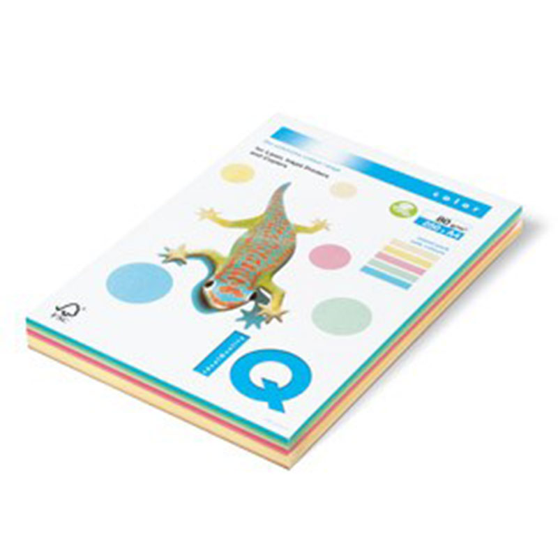Barevný papír IQ neonový mix, A4 80g 4 barev (NEOOR, NEOGB, NEOGN, NEOPI) 1bal/200 listů