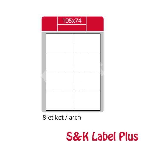 Samolepící etikety SK LABEL Plus A4 105 x 74 mm, 100 archů 1