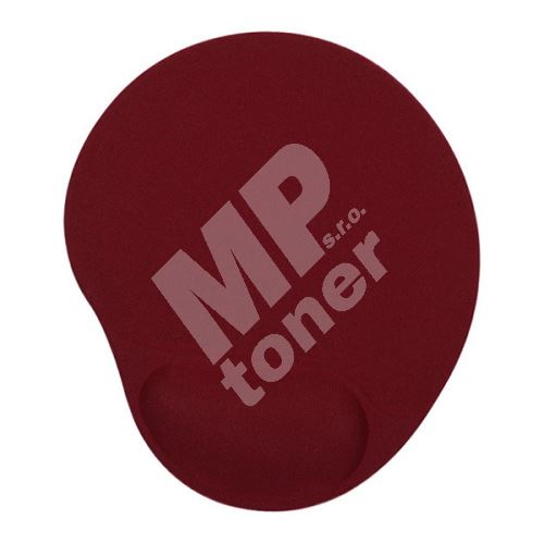 Podložka pod myš Powerton, ergonomická, gelová, vínově červená 1