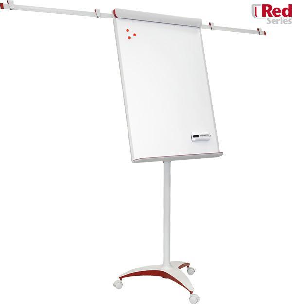 Flipchart Mobilchart PRO 100 x 70 cm RED line, s rameny