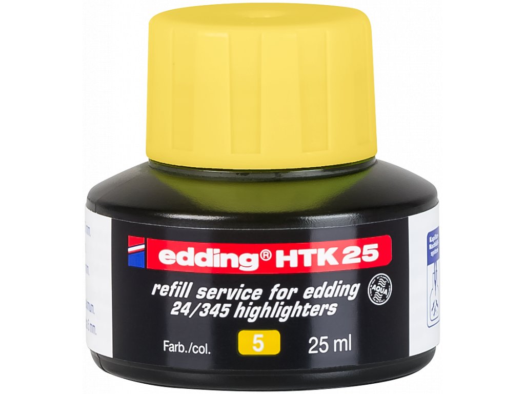 Inkoust do zvýrazňovačů Edding HTK 25, žlutý