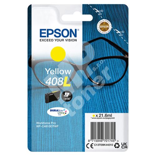 Cartridge Epson C13T09K44010, yellow, 408L, originál 1