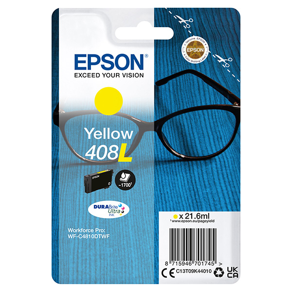 Inkoustová cartridge Epson C13T09K44010, WF-C4810DTWF, yellow, 408L, originál