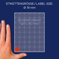 Etikety na ruční popis kolečko průměr 18 mm - červené - 3374 4 (4)