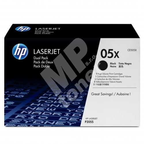 Toner HP CE505XD, black, 2-pack, originál 1