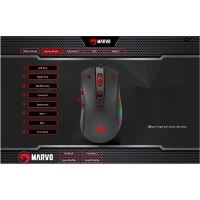 Herní myš Marvo M519, 12000DPI, optika, 8tl., drátová USB, černá 8 (7)