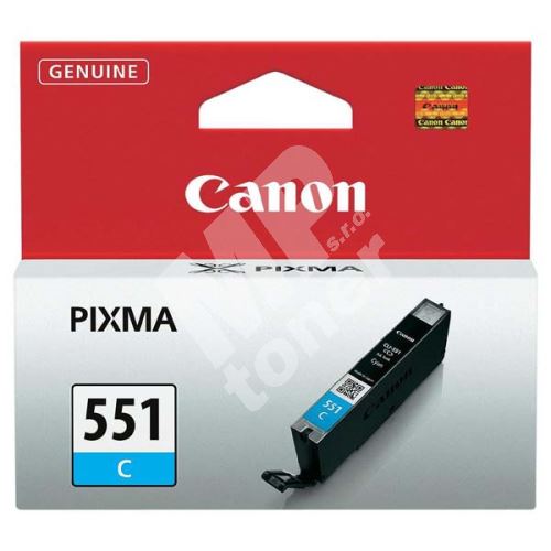 Cartridge Canon CLI-551C, cyan, 6509B001, originál 1