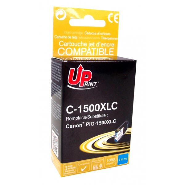 Kompatibilní cartridge Canon PGI-1500XL, cyan, 1050str., 14ml, UPrint