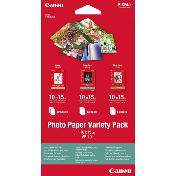 Papír foto Canon Photo Paper Variety Pack VP-101, lesklý, 10x15cm, 20 ks