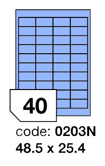Samolepící etikety Rayfilm Office 48,5x25,4 mm 300 archů, matně modrá, R0123.0203ND