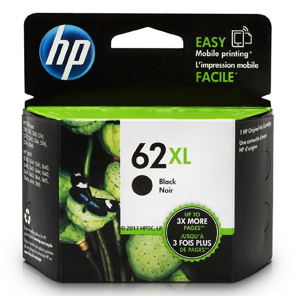 Inkoustová cartridge HP C2P05AE, black, No.62XL, originál