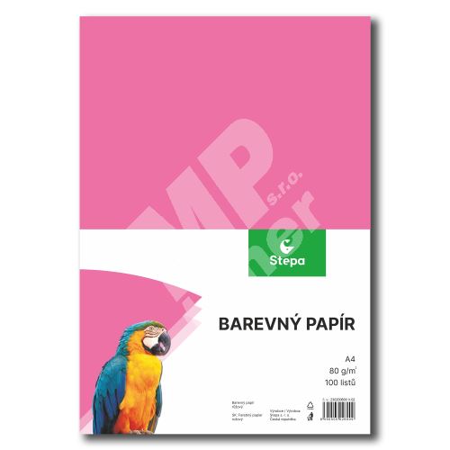 Náčrtkový papír barevný růžový A4, 100 listů 1