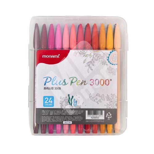 Popisovače Monami Plus Pen 3000, barevná sada 24ks 1