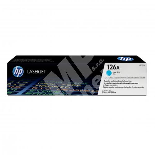 Toner HP CE311A, cyan, 126A, originál 1