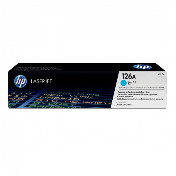 Toner HP CE311A, LaserJet Pro CP1025, CP1025nw, cyan, 126A, originál
