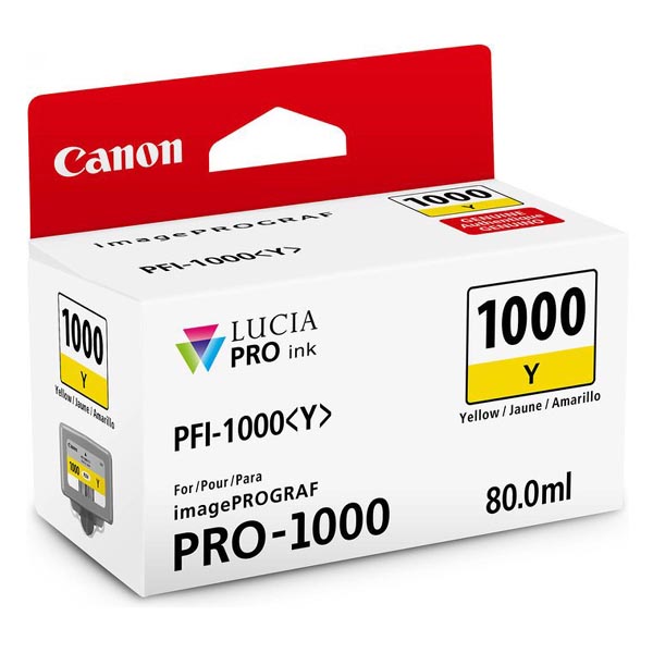 Inkoustová cartridge Canon PFI-1000Y, ImagePrograf Pro 1000, yellow, 0549C001, originál
