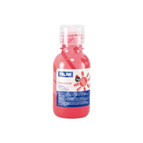 Temperová barva Milan 034430, 125 ml, fluorescenční korálová 1