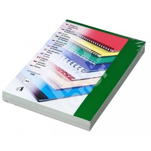 Kartónové desky pro zadní strany CHROMO, A4, 250 g, zelená, 100 ks 2