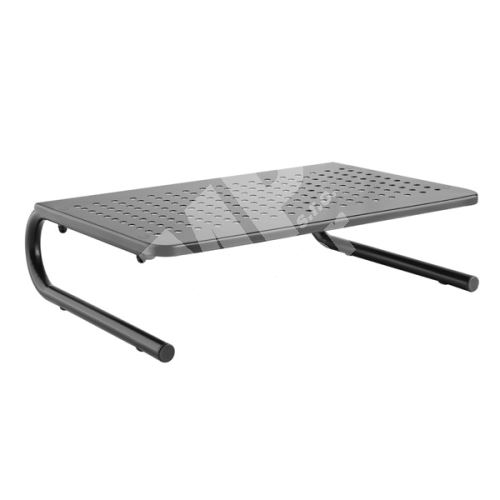 Podstavec pod monitor Powerton, prostor pro klávesnici, černý, ocel-plast, 20 kg 1