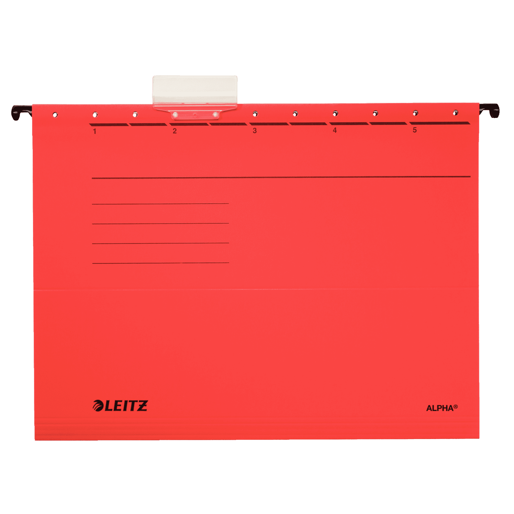 Závěsné desky Leitz Alpha typu "V", červené