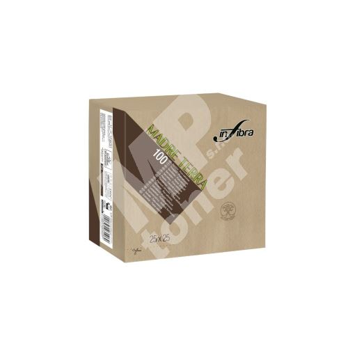 Koktejlové ubrousky BIO-EKO Infibra New 2vrstvy 25x25cm béžová - 100ks 1