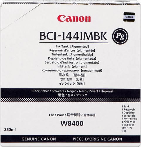 Inkoustová cartridge Canon BCI-1441MBK, W8400P, matte black, 0174B001, originál