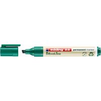 Permanentní popisovač Edding 22 Ecoline, seříznutý hrot, zelená