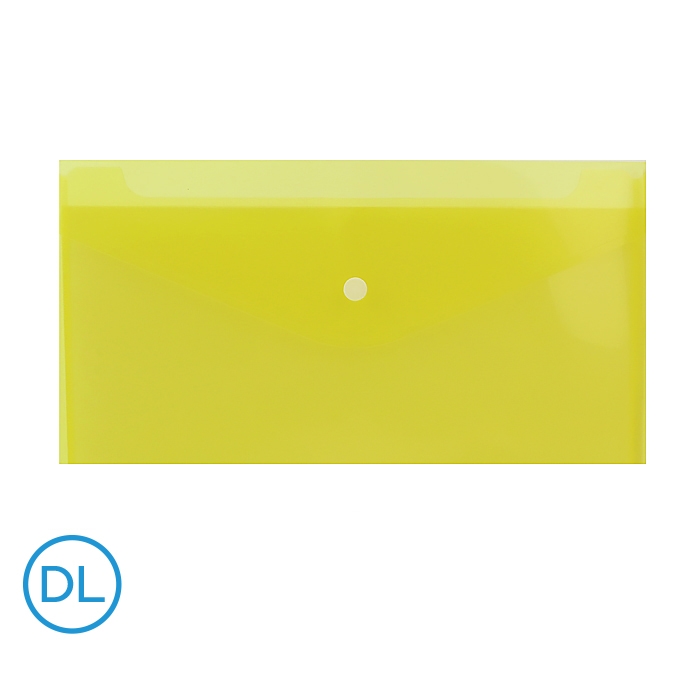 Obal spisový s klopou a drukem DL Luma, žlutý