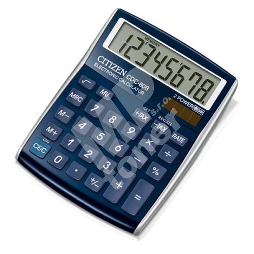 Kalkulačka Citizen CDC80BLWB, modrá, stolní, osmimístná 1