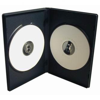 Box na 2ks DVD, 14mm, černý (100)
