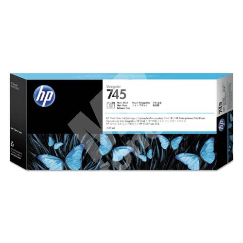 Cartridge HP F9K04A, photo black, No.745, originál 1