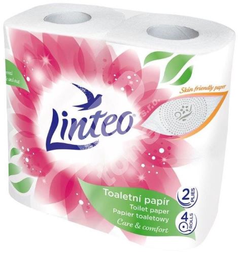 Linteo Care & Comfort toaletní papír bílý 2 vrstvý 4 kusy 1