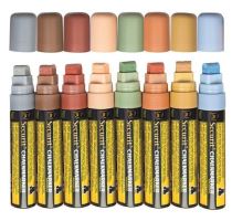 Sada Securit 8 silných křídových popisovačů, šířka hrotu 7-15 mm, 8 pastel různé 1 (1)