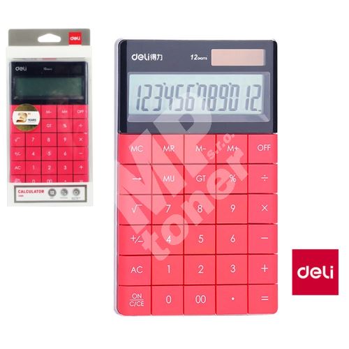 Kalkulačka Deli E1589 červená 1