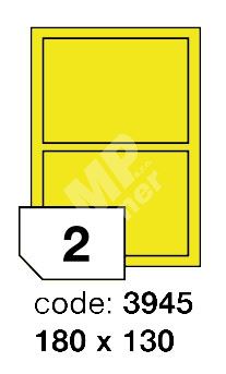 Samolepící etikety Rayfilm Office 180x130 mm 300 archů, matně žlutá, R0121.3945D 1