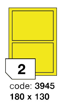 Samolepící etikety Rayfilm Office 180x130 mm 300 archů, matně žlutá, R0121.3945D