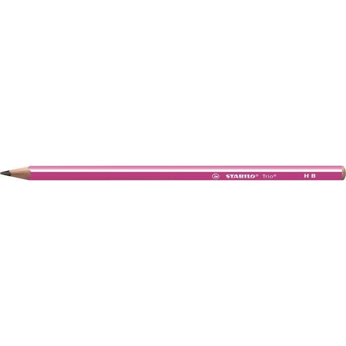 Grafitová tužka Stabilo Trio Neon, růžová, HB, trojhranná