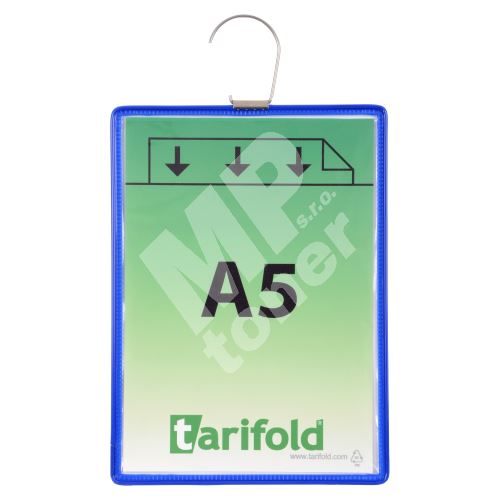 Tarifold rámeček s kapsou a háčkem, A5, otevřený shora, modrý, 5 ks 1