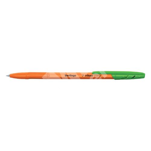 Kuličkové pero Berlingo Tribase Orange, 50ks, 0.7mm, zelené 1