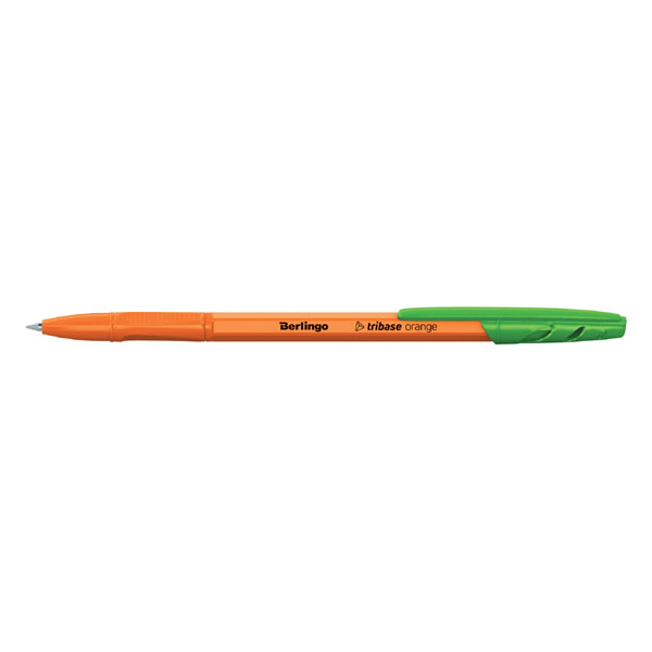 Kuličkové pero Berlingo Tribase Orange, 50ks, 0.7mm, zelené