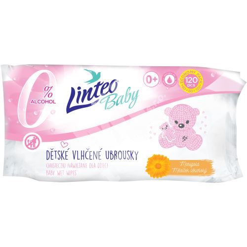 Linteo Baby měsíček lékařský vlhčené ubrousky, 120 ks 1