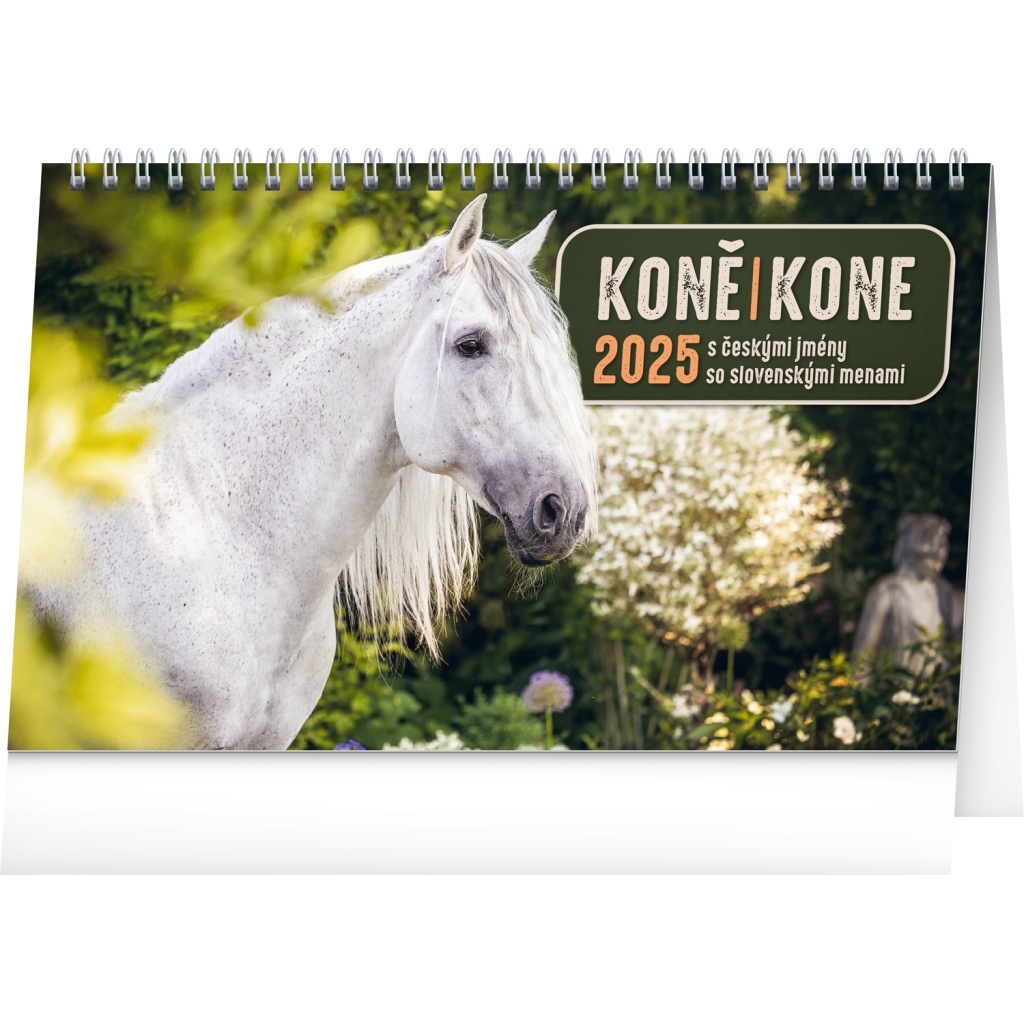 Stolní kalendář Notique Koně, CZ/SK 2025, 23,1 x 14,5 cm